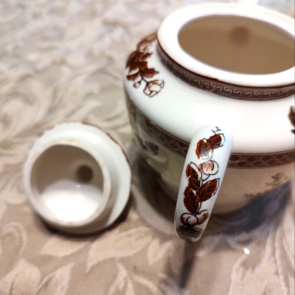 🍂⛩️🍂Beautiful True Antique Nasco Japan Asian Oriental Ceramic Sugar Bowl & Lid - Picture 7 of 14